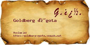 Goldberg Ágota névjegykártya
